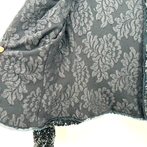 Charles Chang-Lima Sequin Blazer Jacket Womens 0 Black Tie Evening Yacht Party - Picture 4 of 9